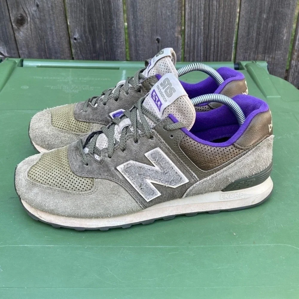New Balance 574 x SNS Nature Sneakersnstuff‎ Olive Green Purple Suede ML574NS2